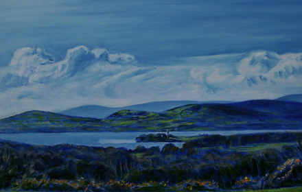 Holy Island, view from Derrycon. County Clare.