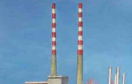 Poolbeg Chimneys. Dublin Port. Dublin